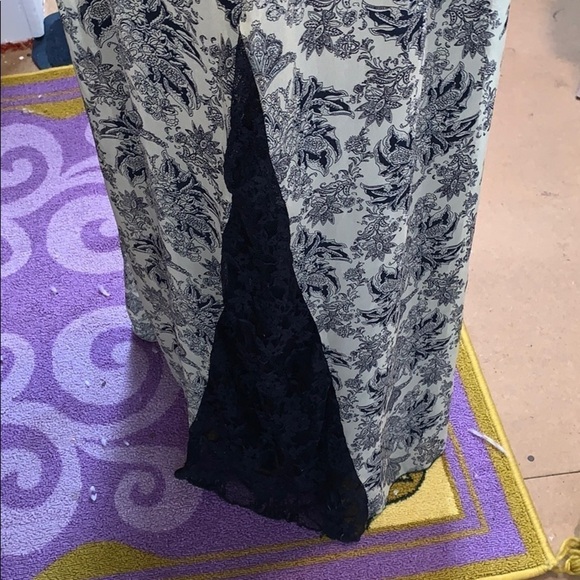 Tan and black lace maxi dress, plus size - Picture 3 of 5